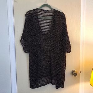 Eileen Fisher Metallic Woven Tunic, XL